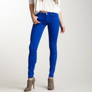7 For All Mankind size 24 Royal Blue Skinny Jeans 7FAM Size 24